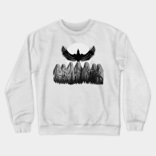 Ominous women of the mystical order of the executioner crow Crewneck Sweatshirt